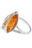 Перстень зі срібла і бурштину «Вічне почуття»