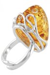 Серебряное кольцо с камнем янтаря «Джейн»