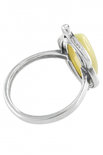 Срібний перстень зі світлим бурштином «Вілена»