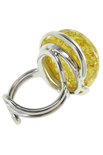 Серебряное кольцо с янтарем «Кайла»