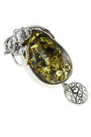 Silver pendant with amber “Demilia”
