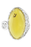 Кольцо из серебра с янтарем «Тара»