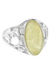 Кольцо из серебра со светлым янтарем «Парадиз»
