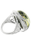 Срібний перстень з бурштином «Белінда»