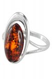 Серебряное кольцо с янтарем «Видана»