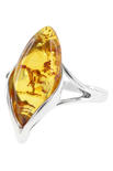 Серебряное кольцо с камнем янтаря «Норена»
