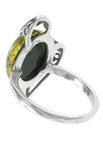 Перстень зі срібла і бурштину «Стріла Амура»