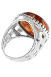 Серебряное кольцо с янтарем «Аврора»