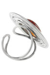 Перстень зі срібла і бурштину «Сатурн»