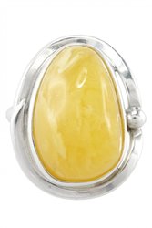 Срібний перстень з каменем бурштину «Кларінс»