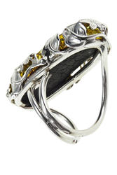 Перстень зі срібла і бурштину «Еміра»