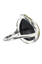 Серебряное кольцо с камнем янтаря «Тамара»