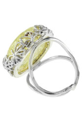 Перстень зі срібла і бурштину «Белінда»