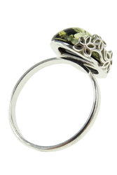 Перстень зі срібла і бурштину «Камея»