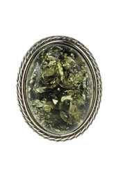 Кольцо из серебра и янтаря «Рина»