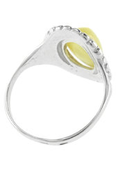 Срібний перстень з бурштиновим кабошоном «Деліс»