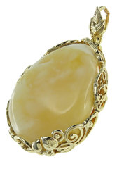 Серебряный кулон с янтарем «Элира»