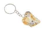Amber keychain of patterned natural color
