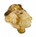 Amber figurine “Frog with a coin”