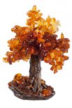 Дерево-бонсай декороване бурштиновим камінням