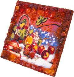 Souvenir magnet “Apples, grapes and nuts”