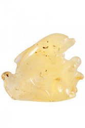 Amber souvenir “Dolphin and sea waves”