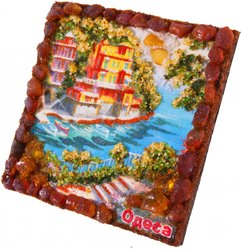 Souvenir magnet “Colorful corners of Odessa”