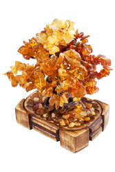 Tree with amber stones