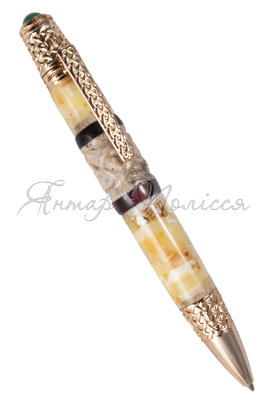 Pen decorated with amber SUV001029-001