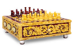 Chess made of amber and silver